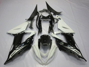 Carena Moto Kawasaki ZX6R 2013-2018 - Bianco Perla Nero Lucido