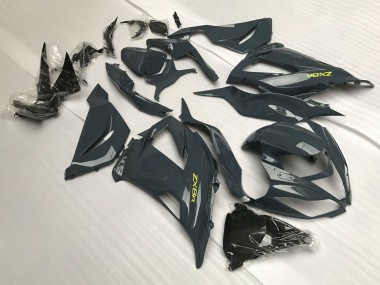 Carena Moto Kawasaki ZX6R 2013-2018 - Grigio Scuro Giallo
