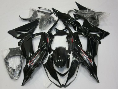 Carena Moto Kawasaki ZX6R 2013-2018 - Nero Lucido Argento Rosso