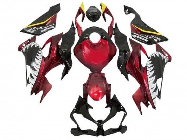 Carena Moto Kawasaki ZX6R 2019-2022 - Caramella Rosso Giallo Bianco Squalo