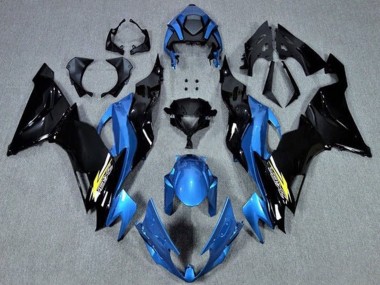 Carena Moto Kawasaki ZX6R 2019-2022 - Blu Nero Lucido Giallo