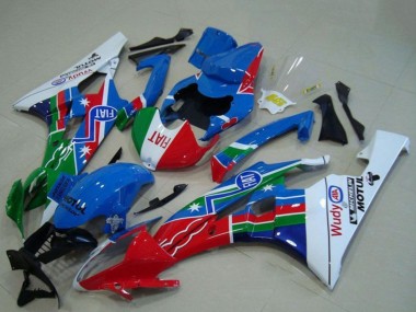 Carena Moto Yamaha YZF R6 2006-2007 - Bianco Blu Rosso Verde Fiat Motul