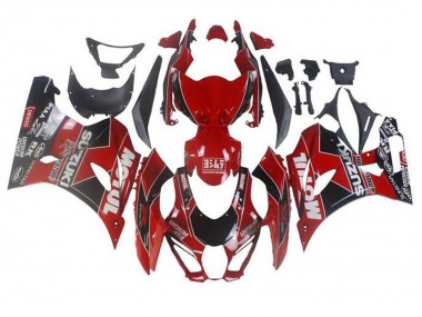 Carena Moto Suzuki GSXR1000 2017-2024 - Rosso Bianco Nero Motul