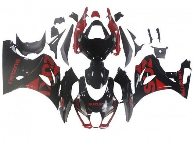 Carena Moto Suzuki GSXR1000 2017-2024 - Nero Rosso Scuro