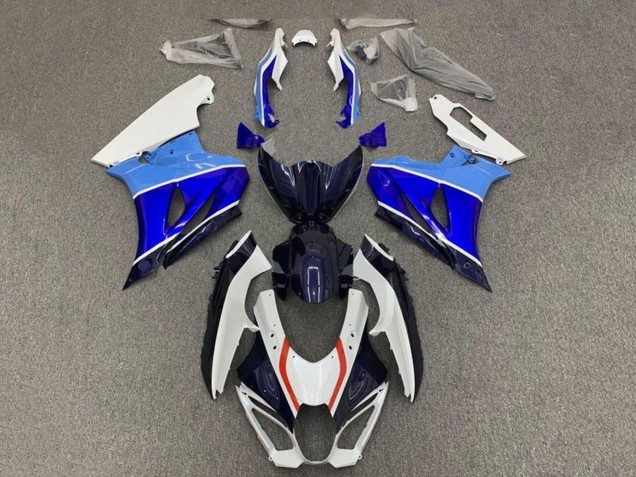 Carena Moto Suzuki GSXR1000 2017-2024 - Bianco Triple Blu Rosso