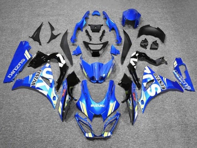 Carena Moto Suzuki GSXR1000 2017-2024 - Blu Bianco Ecstar