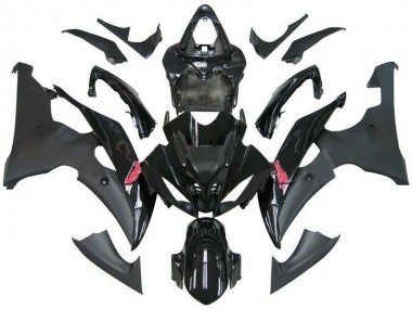 Carena Moto Yamaha YZF R6 2008-2016 - Nero Lucido Nero Opaco