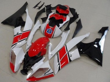 Plastica ABS Yamaha YZF R6 2008-2016 - Bianco Rosso Nero Lucido