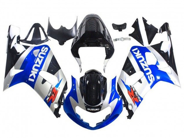 Carena Moto Suzuki GSXR 600 / GSXR 750 2001-2003 - Blu Argento Nero Lucido