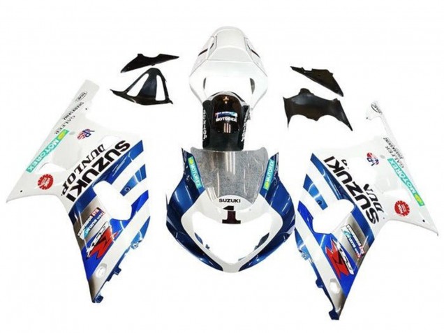Carena Moto Suzuki GSXR 600 / GSXR 750 2001-2003 - Bianco Blu Banda Rosso Nero