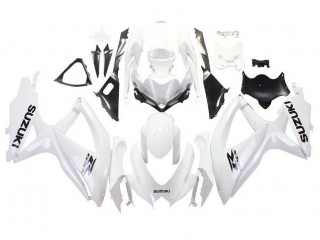 Carena Moto Suzuki GSXR 600 / GSXR 750 2008-2010 - Bianco Nero