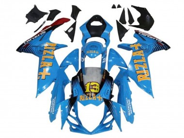 Carena Moto Suzuki GSXR 600 / GSXR 750 2011-2024 - Blu Giallo Rosso Nero Rizla 13
