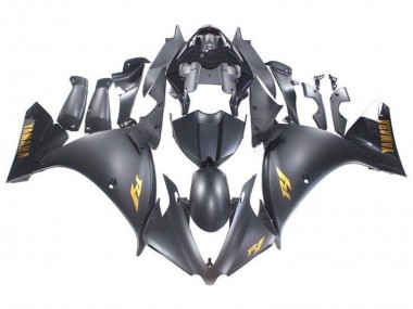 Carena Moto Yamaha YZF 1000 R1 2009-2011 - Nero Opaco Oro Decals