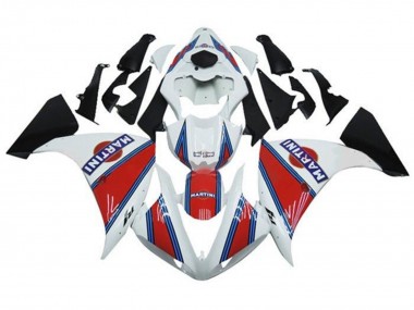 Carena Moto Yamaha YZF 1000 R1 2012-2014 - Bianco Rosso Blu Martini
