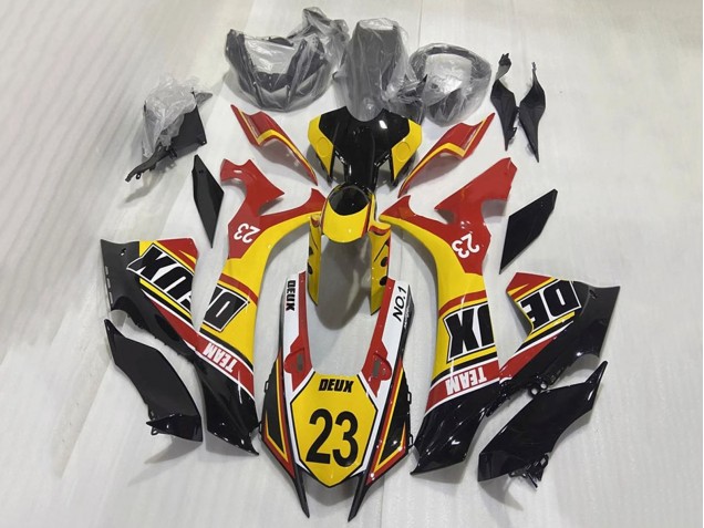 Carena Moto Yamaha YZF 1000 R1 2020-2025 - Bianco Giallo Rosso Nero