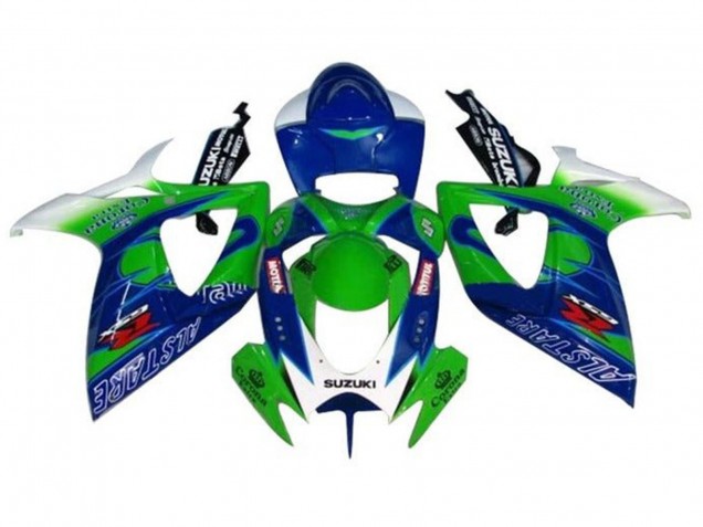 Carena Moto Suzuki GSXR 600 / GSXR 750 2006-2007 - Bianco Blu Verde Alstare