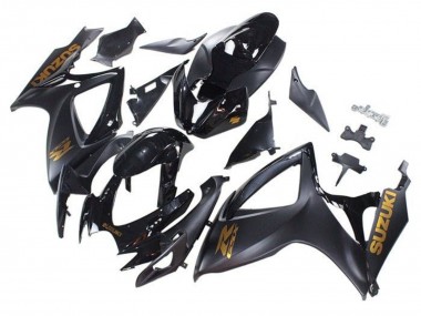 Carena Moto Suzuki GSXR 600 / GSXR 750 2006-2007 - Nero Opaco Nero Lucido Oro