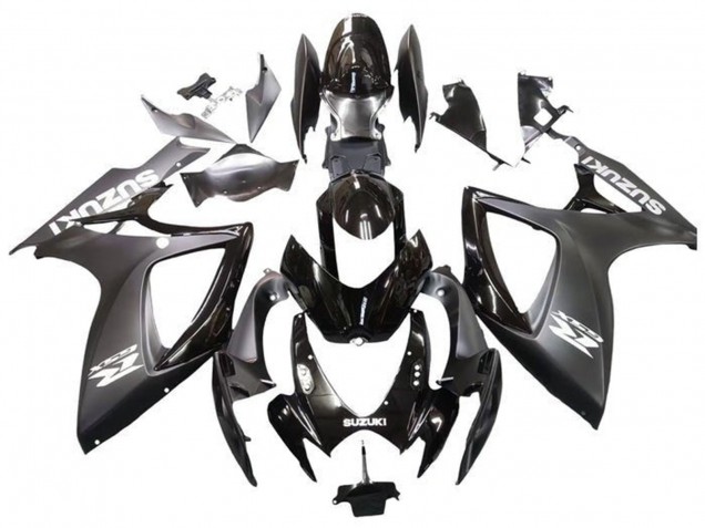 Carena Moto Suzuki GSXR 600 / GSXR 750 2006-2007 - Nero Opaco Nero Lucido Bianco