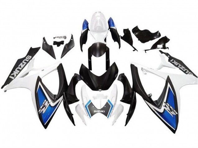 Carena Moto Suzuki GSXR 600 / GSXR 750 2006-2007 - Bianco Blu Nero Opaco