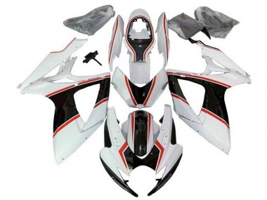 Carena Moto Suzuki GSXR 600 / GSXR 750 2006-2007 - Bianco Arancia Nero Gessato