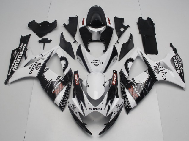 Carena Moto Suzuki GSXR 600 / GSXR 750 2006-2007 - Bianco Nero Rosso Corona Extra Motul Alstare