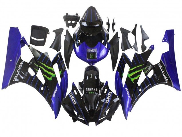 Carena Moto Yamaha YZF R6 2006-2007 - Blu Nero Verde Mostro