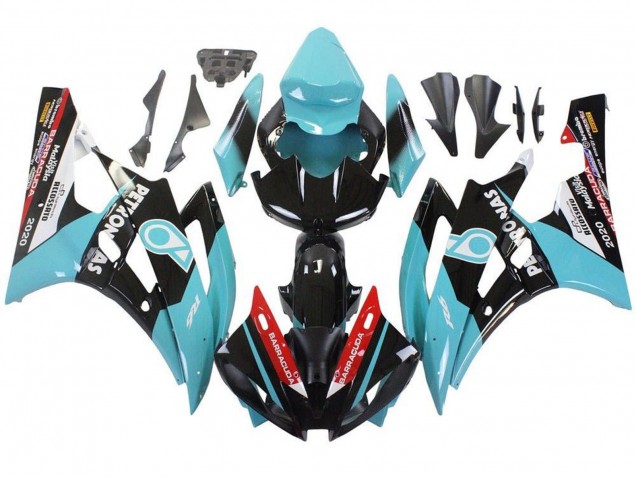Carena Moto Yamaha YZF R6 2006-2007 - Azzurro Chiaro Rosso Bianco Nero Petronas