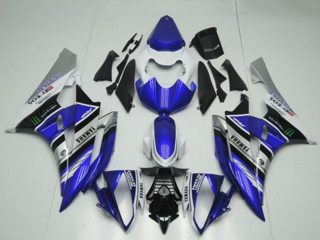Carena Moto Yamaha YZF R6 2006-2007 - Bianco Blu Argento Nero ENEOS Mostro