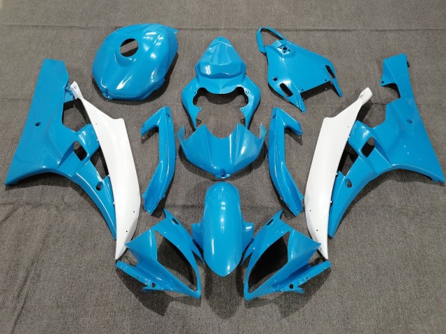 Carena Moto Yamaha YZF R6 2006-2007 - Azzurro Chiaro Bianco