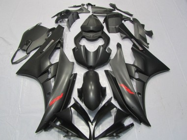 Carena Moto Yamaha YZF R6 2006-2007 - Nero Opaco Rosso Decals