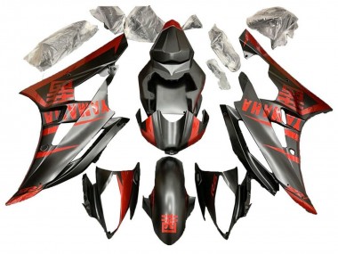 Carena Moto Yamaha YZF R6 2006-2007 - Rosso Nero Opaco