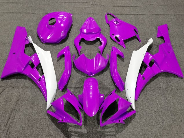 Carena Moto Yamaha YZF R6 2006-2007 - Viola Bianco