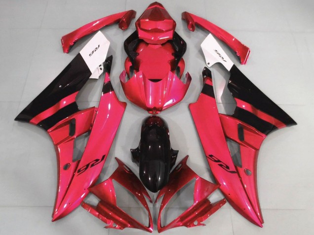 Carena Moto Yamaha YZF R6 2006-2007 - Bianco Rosso Nero Lucido