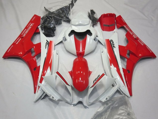 Carena Moto Yamaha YZF R6 2006-2007 - Bianco Rosso Motul Michelin