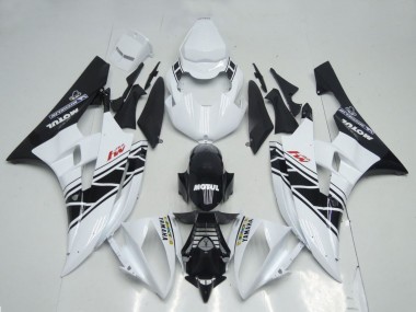 Carena Moto Yamaha YZF R6 2006-2007 - Bianco Nero Lucido Motul Michelin