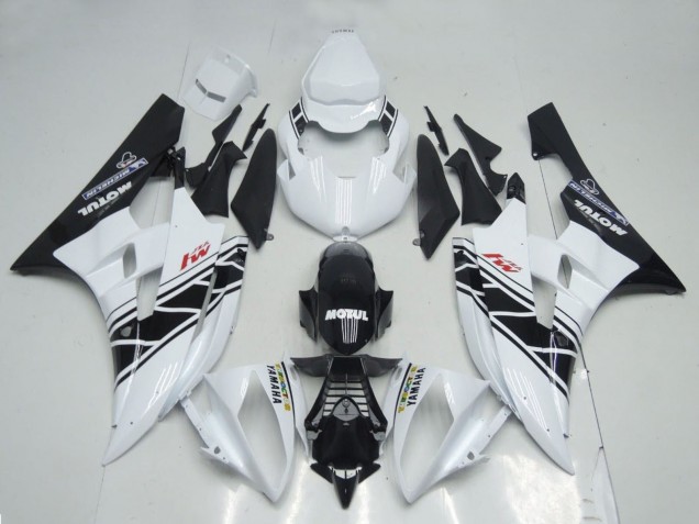 Carena Moto Yamaha YZF R6 2006-2007 - Bianco Nero Lucido Motul Michelin