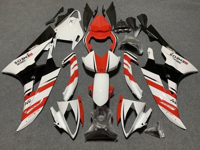 Carena Moto Yamaha YZF R6 2006-2007 - Bianco Arancia Nero Lucido Banda
