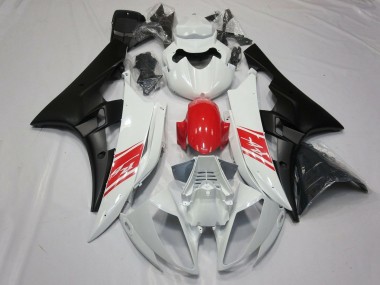 Carena Moto Yamaha YZF R6 2006-2007 - Bianco Rosso Nero Opaco