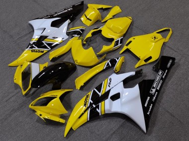 Carena Moto Yamaha YZF R6 2006-2007 - Giallo Bianco Nero Lucido Motul Michelin