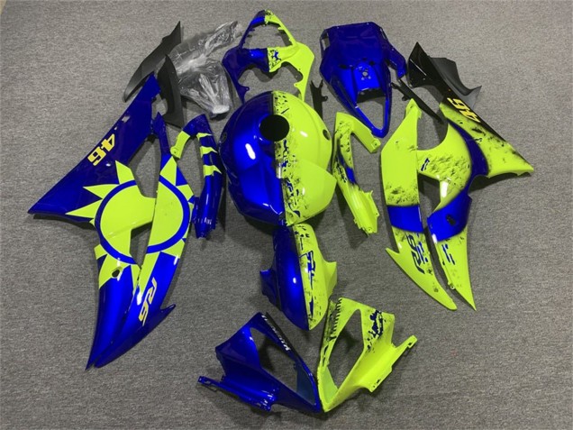 Carena Moto Yamaha YZF R6 2008-2016 - Blu Neon Giallo 46