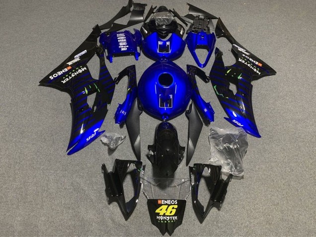 Carena Moto Yamaha YZF R6 2008-2016 - Blu Nero ENEOS Mostro 46