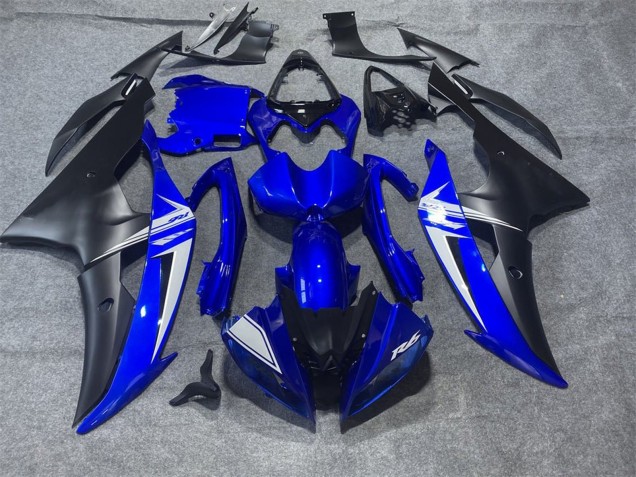 Carena Moto Yamaha YZF R6 2008-2016 - Blu Bianco Nero Opaco