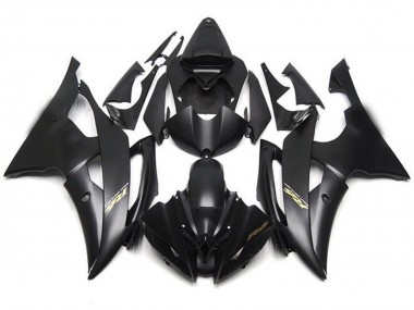 Carena Moto Yamaha YZF R6 2008-2016 - Nero Opaco Oro Decals