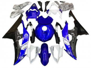 Kit Carena Moto Yamaha YZF R6 2008-2016 - Bianco Blu Nero Lucido