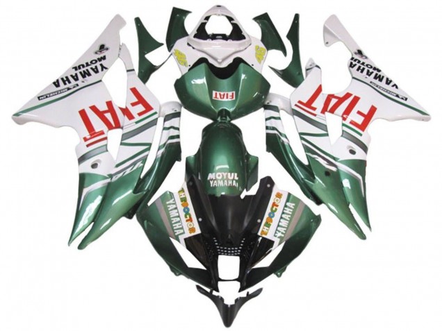 Carena Moto Yamaha YZF R6 2008-2016 - Bianco Verde Rosso Fiat