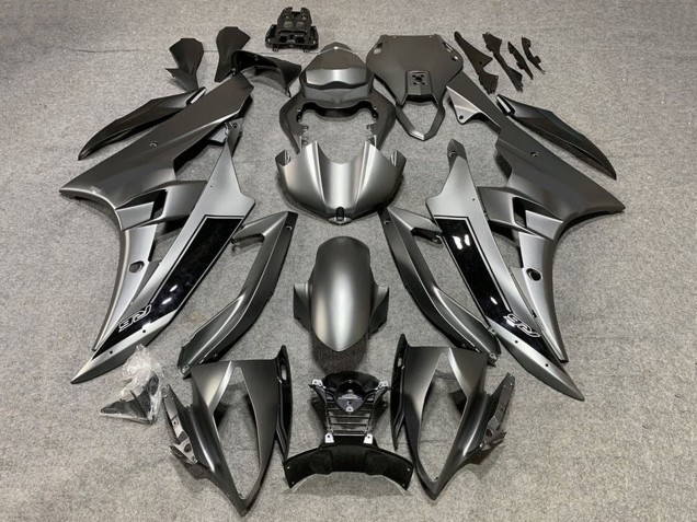 Carena Moto Yamaha YZF R6 2008-2016 - Grigio Opaco Nero Lucido