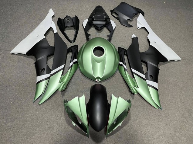 Carena Moto Yamaha YZF R6 2008-2016 - Bianco Verde Nero Opaco