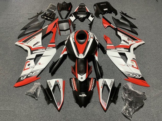 Carena Moto Yamaha YZF R6 2008-2016 - Bianco Rosso Nero Opaco
