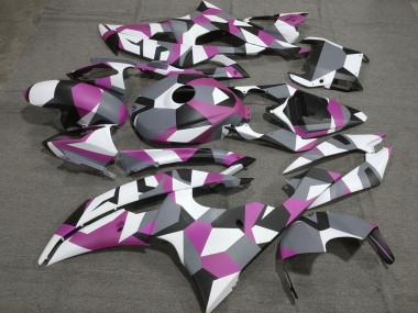 Carena Moto Yamaha YZF R6 2008-2016 - Bianco Rosa Grigio Nero Camouflage