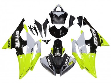 Carena Moto Yamaha YZF R6 2008-2016 - Bianco Verde Nero Lucido GYTR